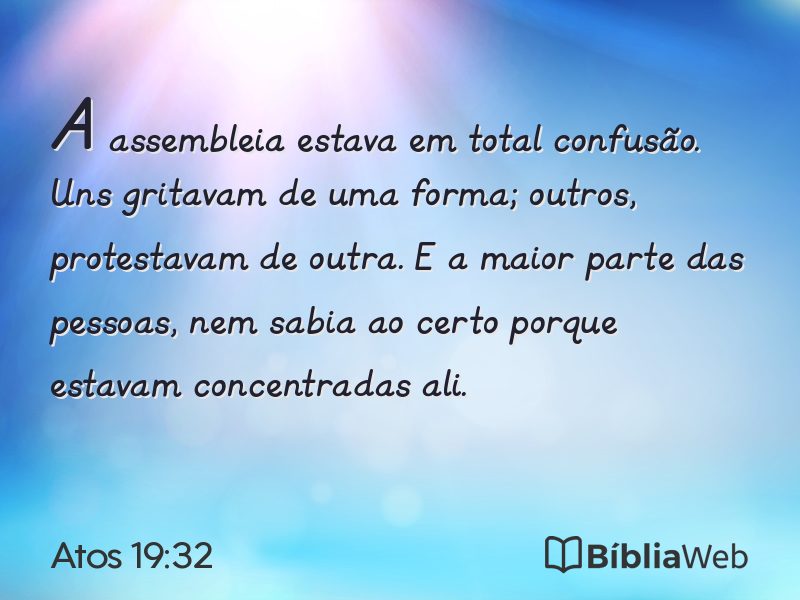 Atos 19:32 em imagem para compartilhar