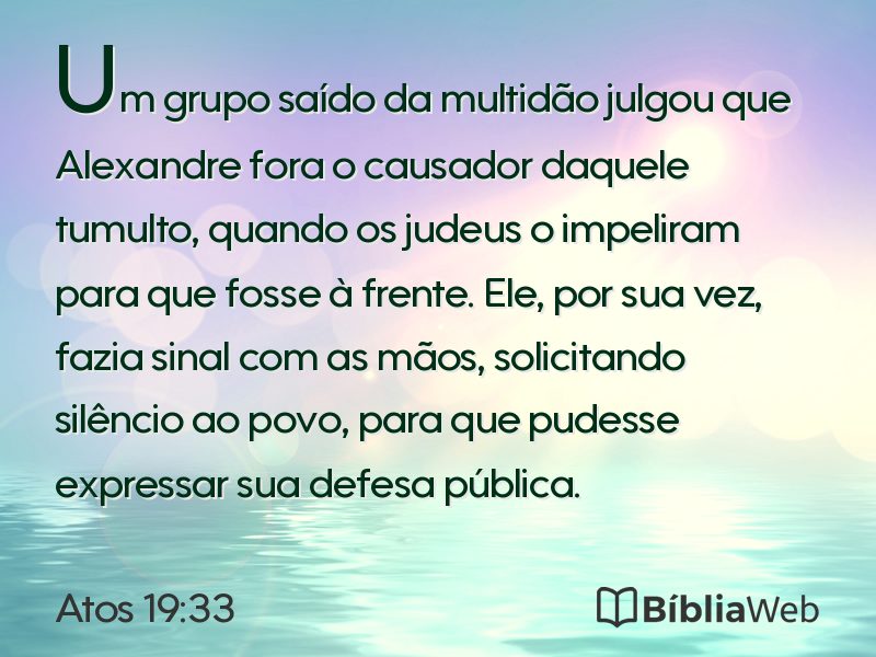 Atos 19:33 em imagem para compartilhar