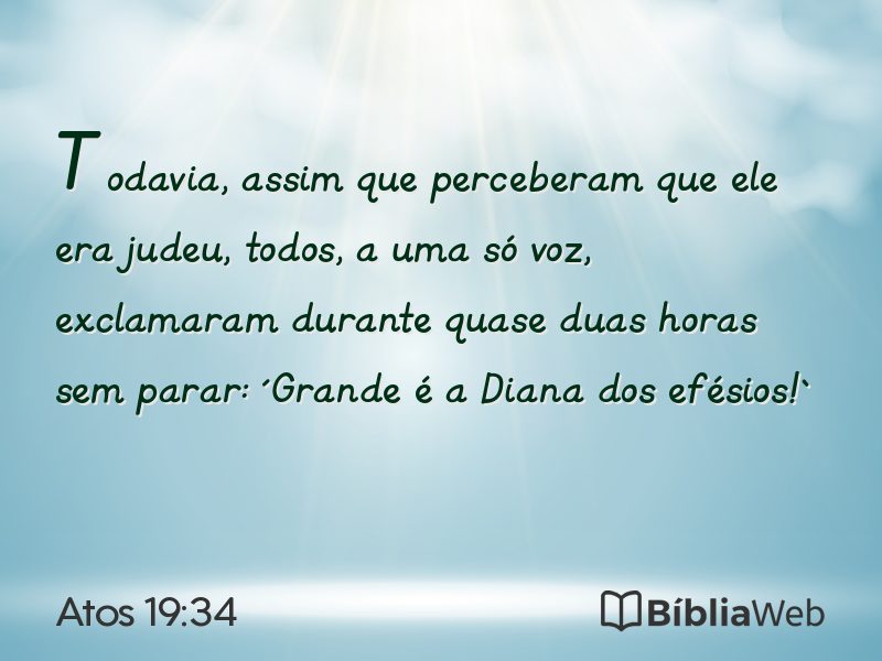 Atos 19:34 em imagem para compartilhar