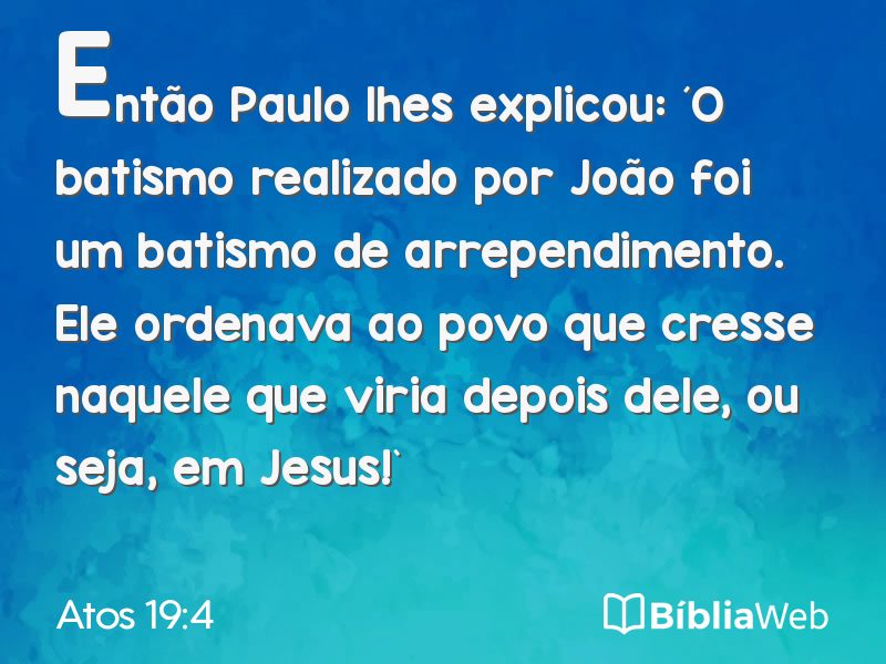 Atos 19:4 em imagem para compartilhar