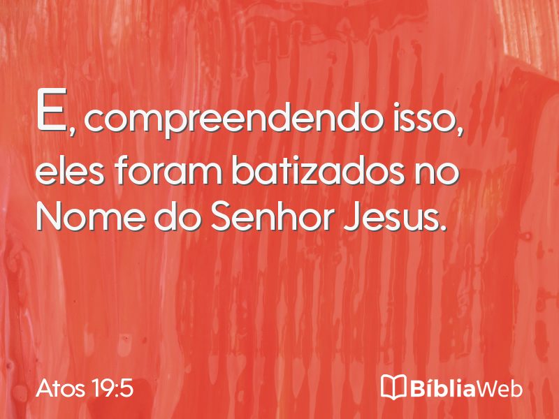 Atos 19:5 em imagem para compartilhar