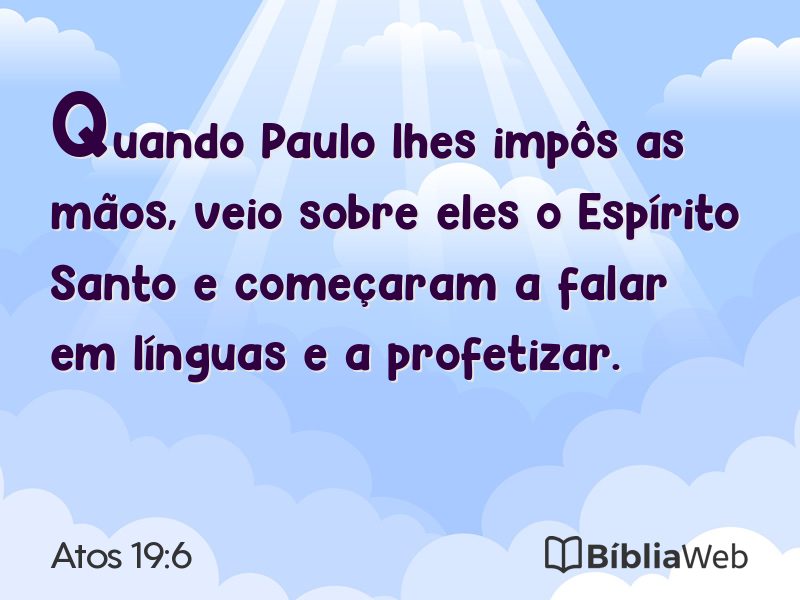 Atos 19:6 em imagem para compartilhar