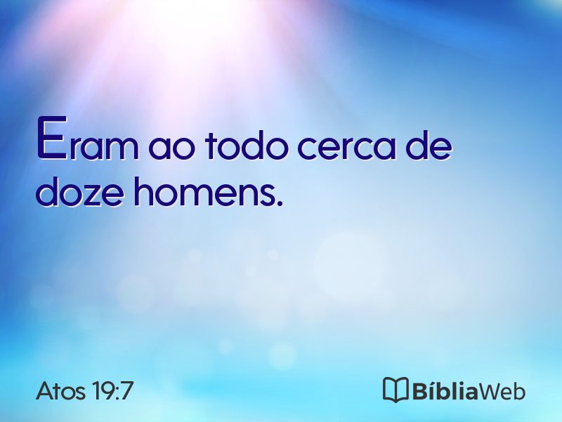 Atos 19:7 em imagem para compartilhar