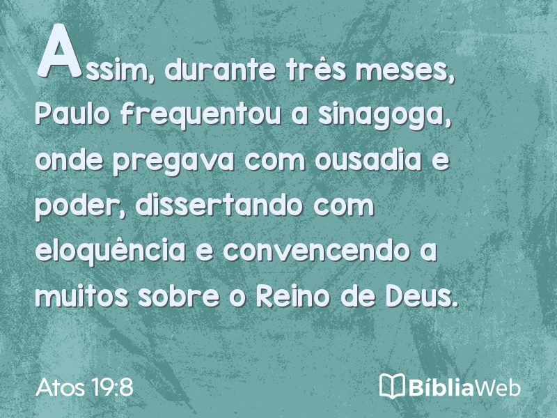 Atos 19:8 em imagem para compartilhar