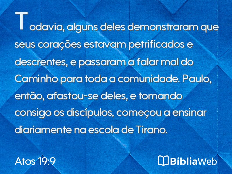 Atos 19:9 em imagem para compartilhar
