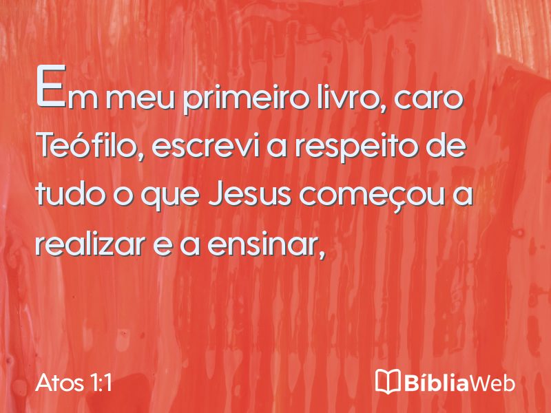 Atos 1:1 em imagem para compartilhar