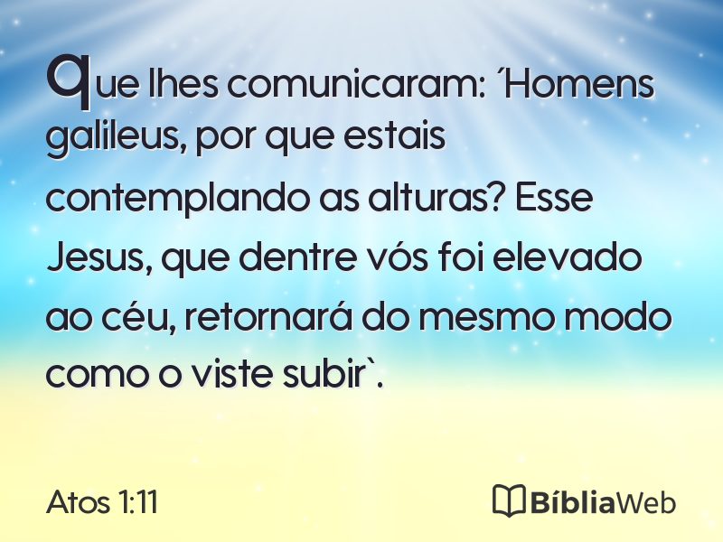 Atos 1:11 em imagem para compartilhar