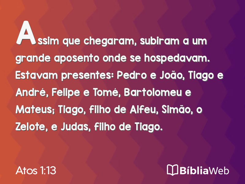 Atos 1:13 em imagem para compartilhar