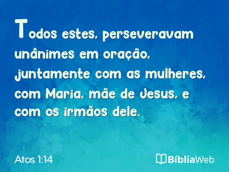 Atos 1:14 em imagem para compartilhar