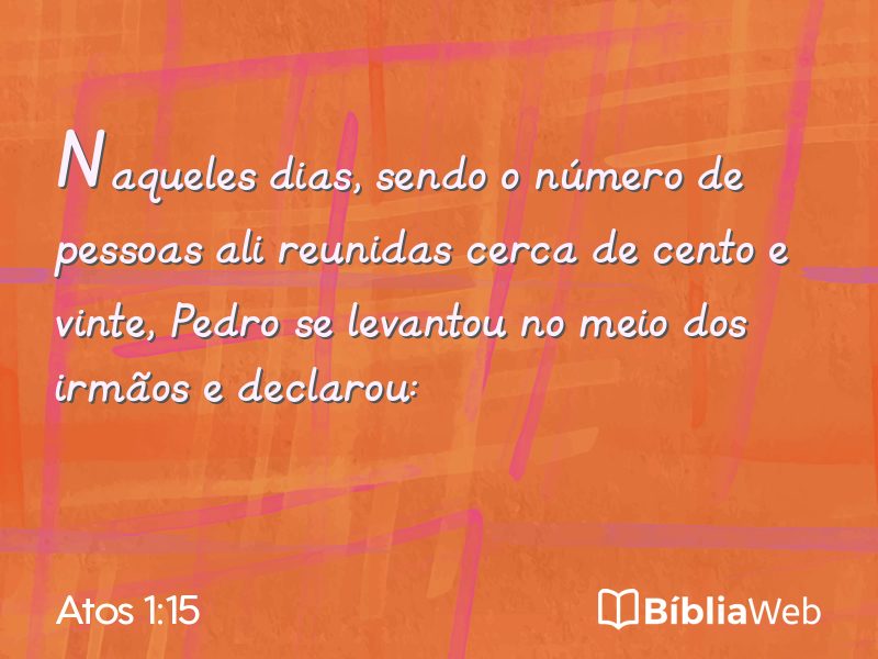 Atos 1:15 em imagem para compartilhar