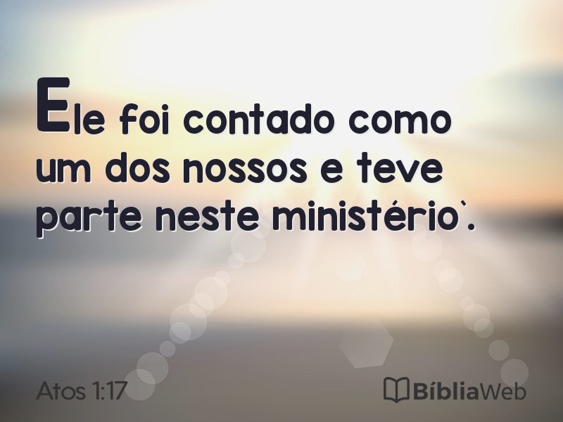 Atos 1:17 em imagem para compartilhar