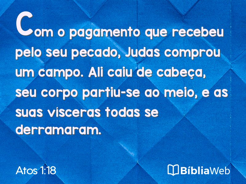 Atos 1:18 em imagem para compartilhar