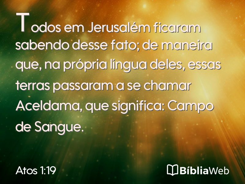 Atos 1:19 em imagem para compartilhar