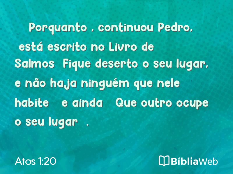 Atos 1:20 em imagem para compartilhar