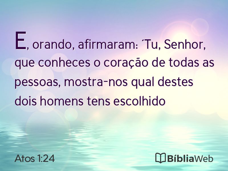 Atos 1:24 em imagem para compartilhar