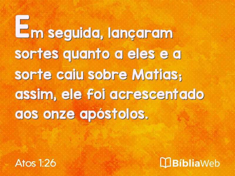Atos 1:26 em imagem para compartilhar