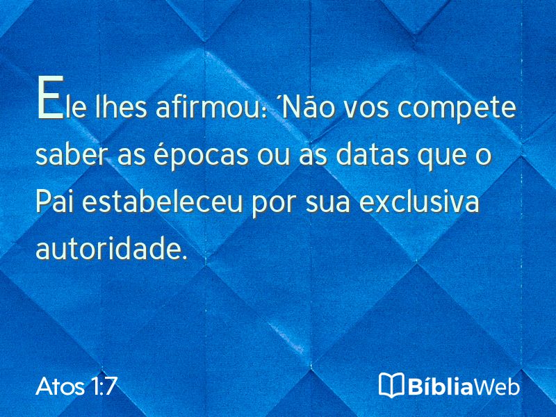 Atos 1:7 em imagem para compartilhar