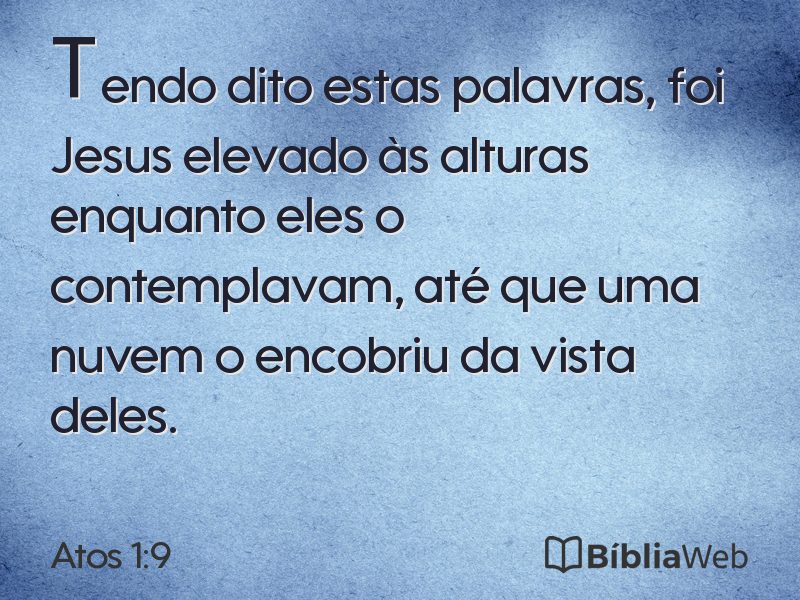 Atos 1:9 em imagem para compartilhar