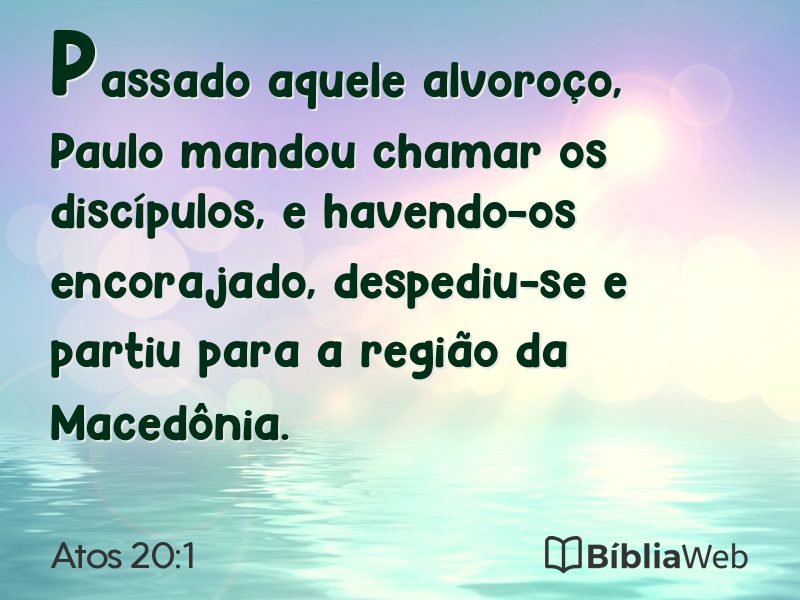 Atos 20:1 em imagem para compartilhar