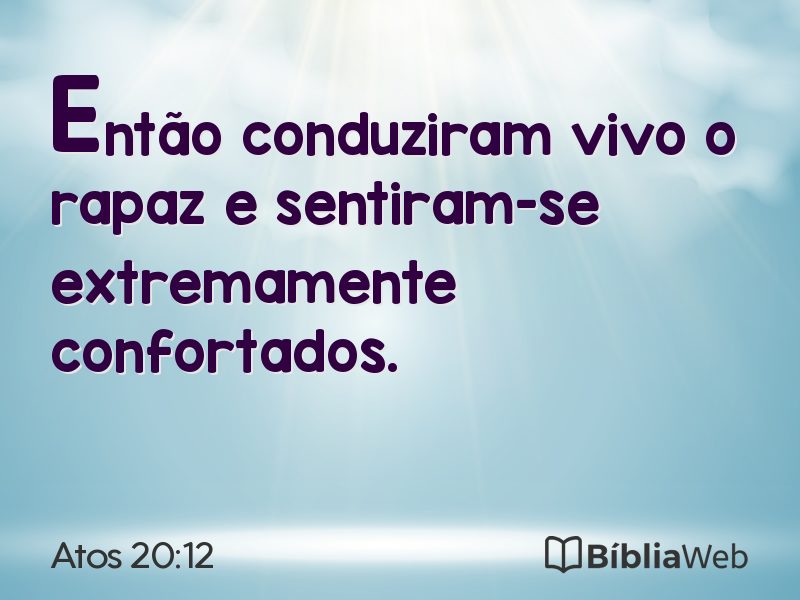 Atos 20:12 em imagem para compartilhar