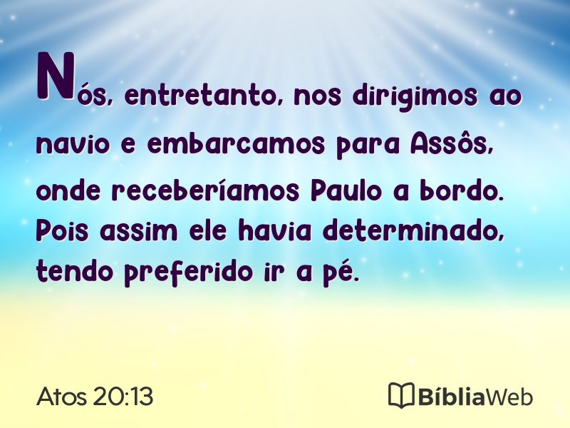 Atos 20:13 em imagem para compartilhar