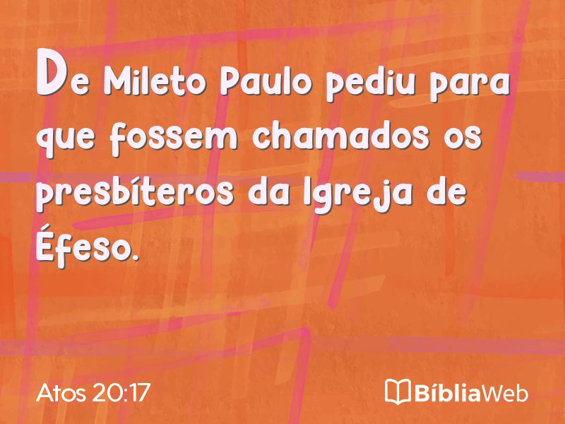 Atos 20:17 em imagem para compartilhar