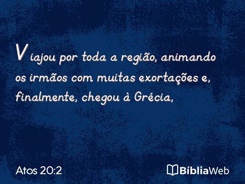 Atos 20:2 em imagem para compartilhar