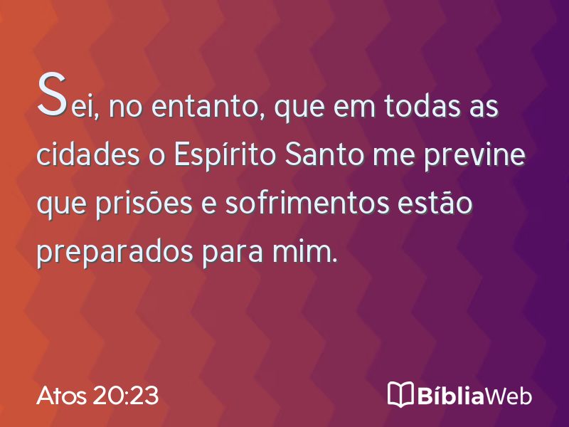 Atos 20:23 em imagem para compartilhar