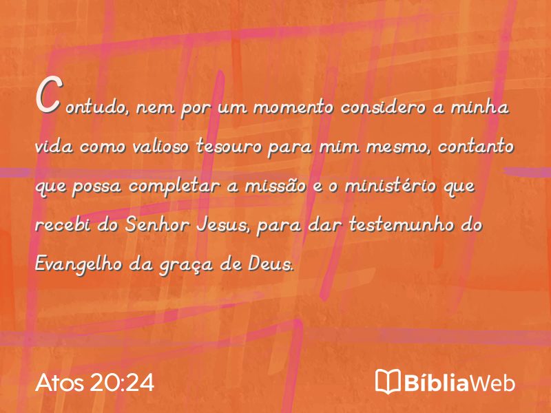 Atos 20:24 em imagem para compartilhar