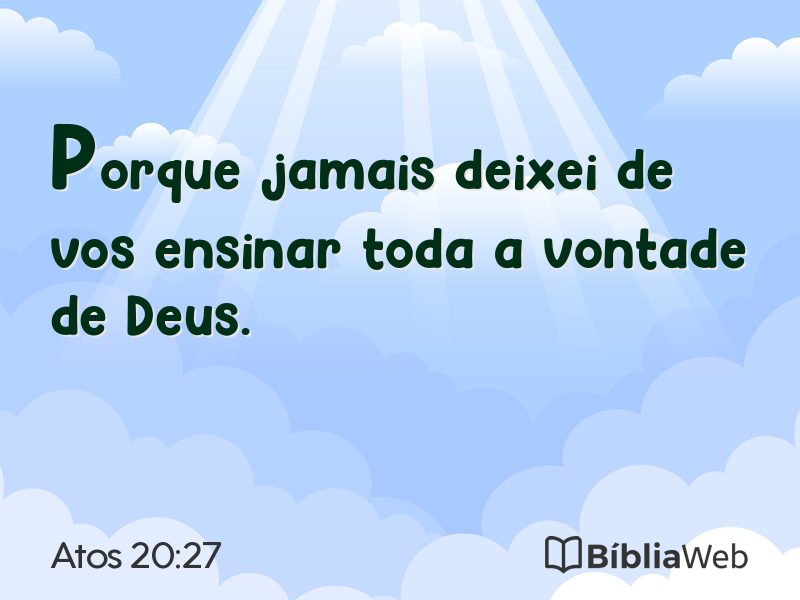 Atos 20:27 em imagem para compartilhar