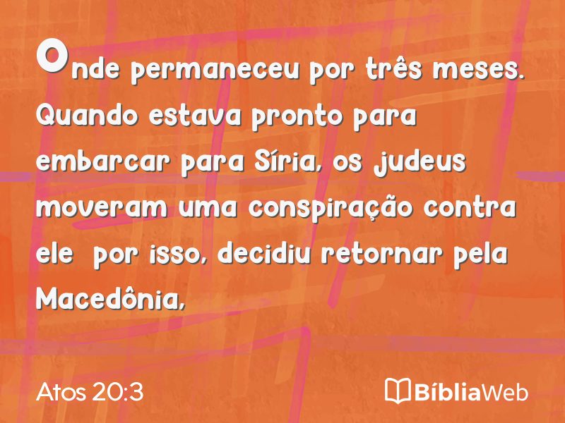 Atos 20:3 em imagem para compartilhar