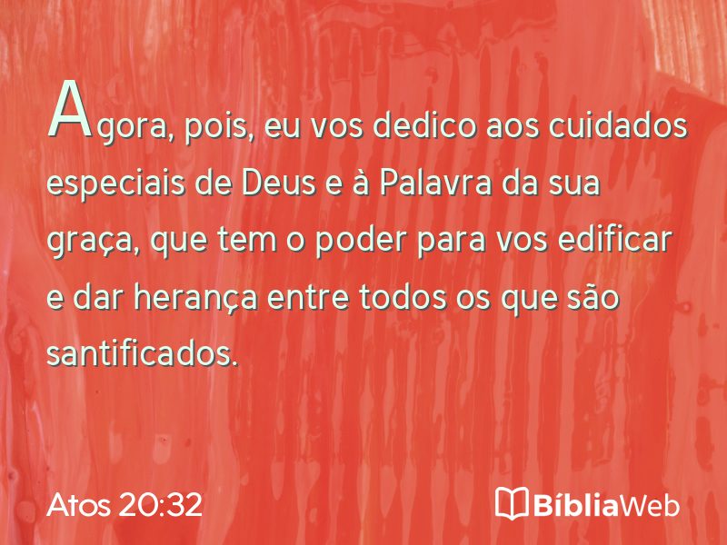 Atos 20:32 em imagem para compartilhar