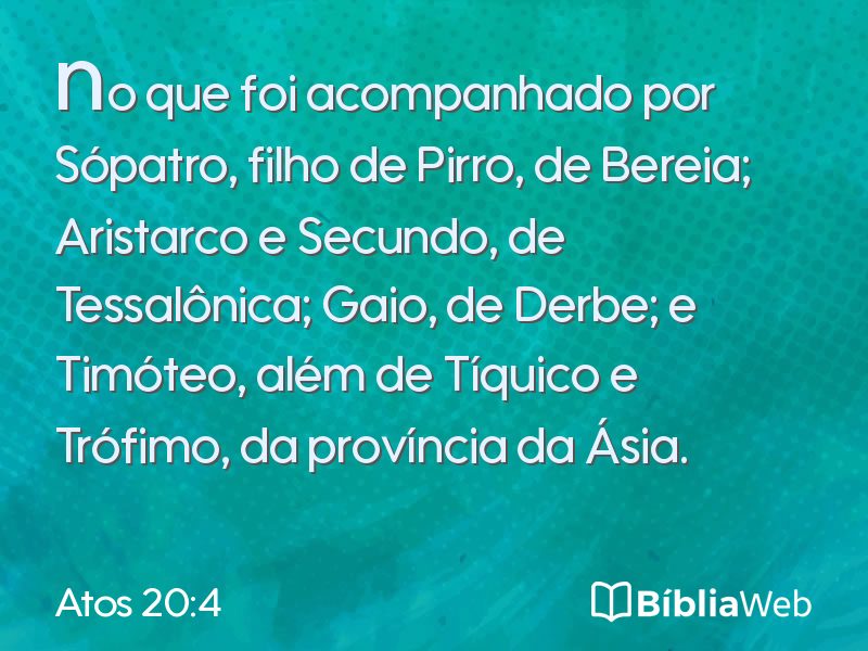 Atos 20:4 em imagem para compartilhar