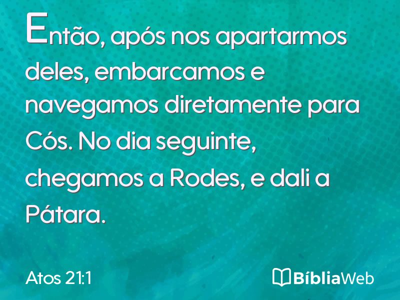 Atos 21:1 em imagem para compartilhar