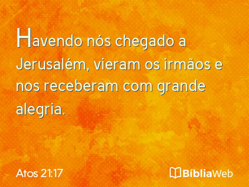 Atos 21:17 em imagem para compartilhar
