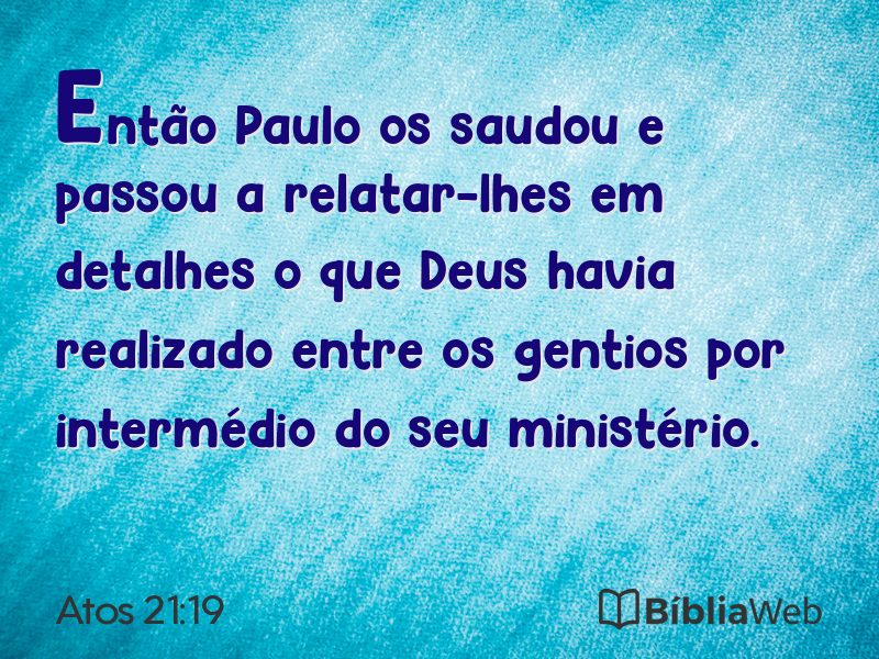 Atos 21:19 em imagem para compartilhar