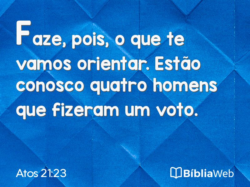 Atos 21:23 em imagem para compartilhar