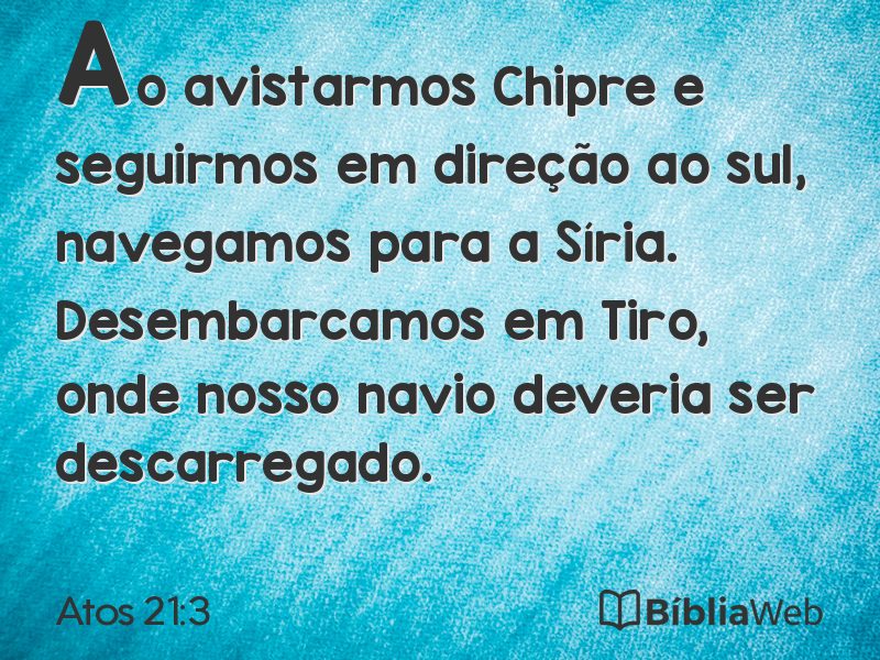Atos 21:3 em imagem para compartilhar