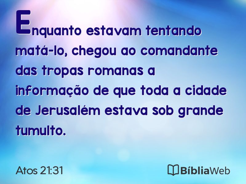 Atos 21:31 em imagem para compartilhar