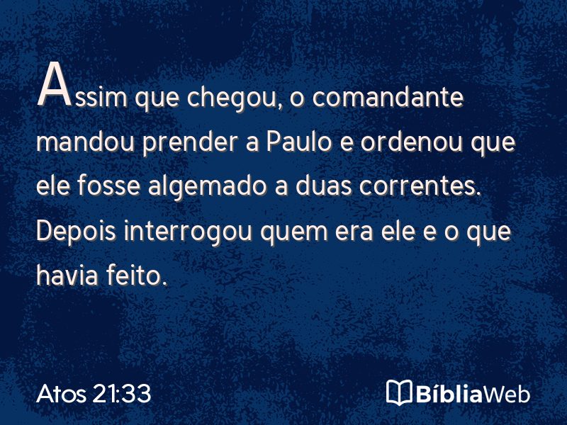 Atos 21:33 em imagem para compartilhar