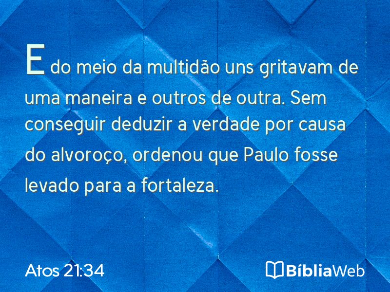 Atos 21:34 em imagem para compartilhar