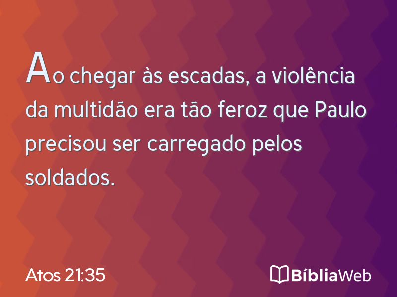Atos 21:35 em imagem para compartilhar