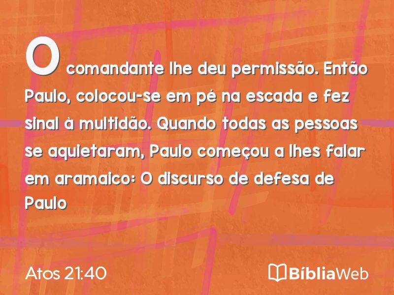 Atos 21:40 em imagem para compartilhar