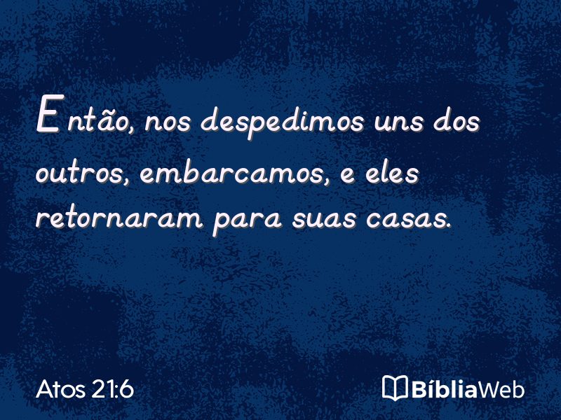 Atos 21:6 em imagem para compartilhar