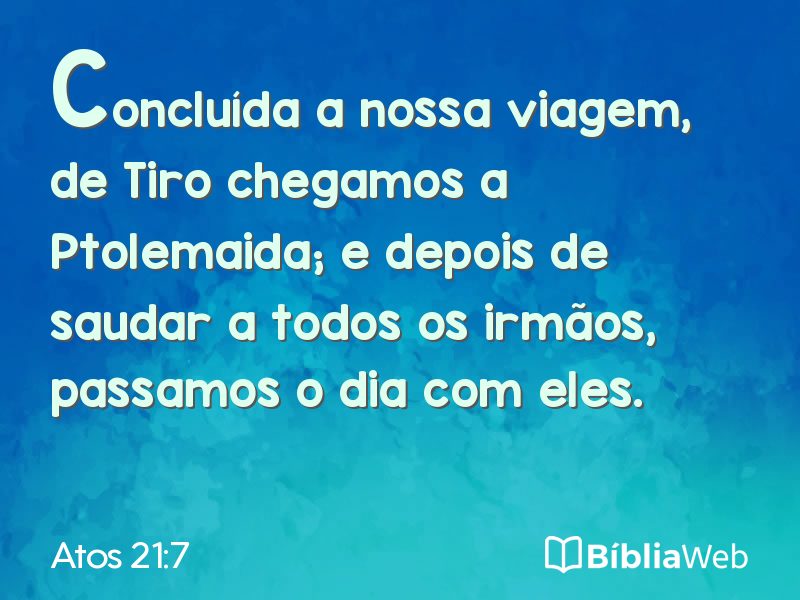 Atos 21:7 em imagem para compartilhar