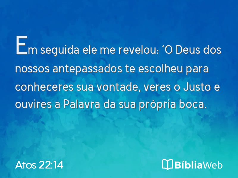 Atos 22:14 em imagem para compartilhar