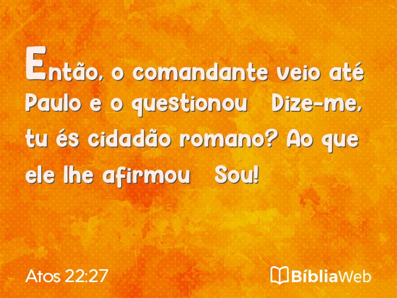 Atos 22:27 em imagem para compartilhar