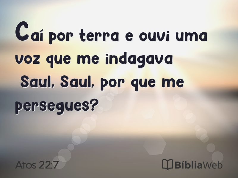 Atos 22:7 em imagem para compartilhar