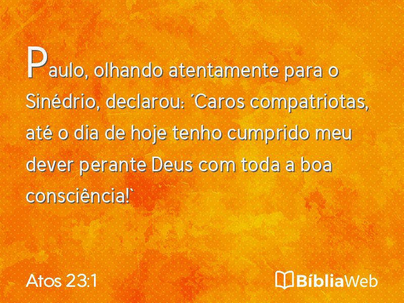 Atos 23:1 em imagem para compartilhar