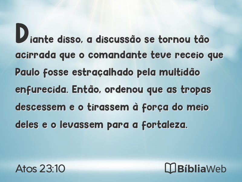Atos 23:10 em imagem para compartilhar